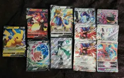 11 Pokemon Tcg Jumbo Cards, Pikachu, Charizard, Morpeko- LP - Image 1