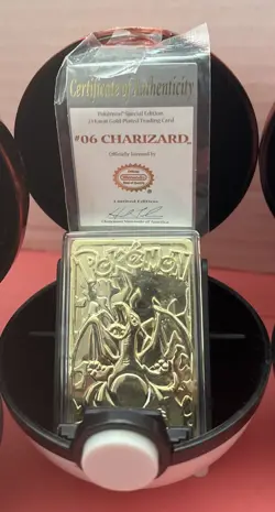 1999 Set Of 6 Pokemon 23k Gold Plated Cards W/ Boxes. Complete See Photos - Image 3