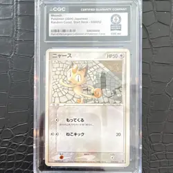 Pokemon Meowth CGC Graded Card 2004 Random Const. Start Deck 039/052 Japanese - Image 1