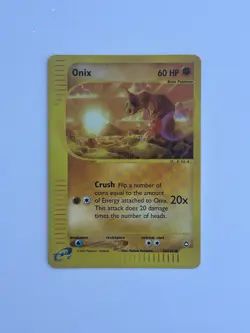 Pokemon TCG Onix Card Aquapolis 98/147 Regular Common - Image 1