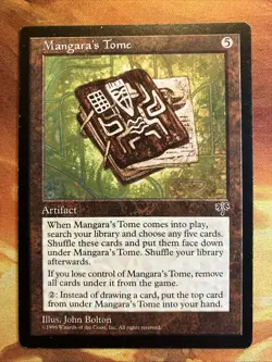MTG Mangara's Tome Mirage Moderately Played Condition Artifact Vintage! - Image 1