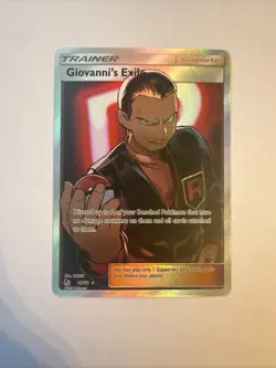 Pokemon TCG Giovanni's Exile Hidden Fates Holo Card 67/68 Full Art Ultra - Image 1