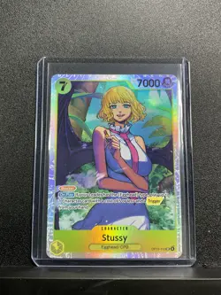 One Piece: Carrying On His Will (OP13) Stussy #OP13-110 Super Rare Foil - Image 1