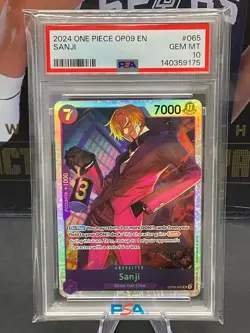 2024 One Piece OP09-065 EN Sanji PSA 10 GEM MINT - Image 1