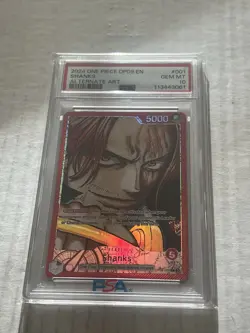 One Piece Emperors In The New World Shanks OP09-001 Leader Alt Art PSA 10 ENG - Image 1