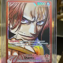 Shanks OP09-001 Leader Alt Art Emperors in the New World One Piece Mint NM - Image 1