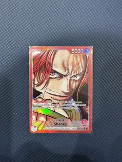ONE PIECE SHANKS OP09-001 LEADER ALT ART EMPERORS IN THE NEW WORLD ENGLISH - Image 1