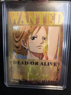Nami Wanted Card NM / Mint Pack Fresh TCG CCG One Piece Trading Card Doujin Holo - Image 1