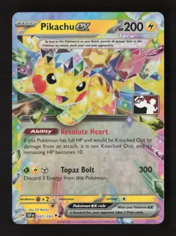 Pikachu ex Double Rare Prize Pack Series Cards 057/191 NM Pokemon TCG - Image 1