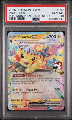 Pikachu ex 057/191 Prize Pack Series Cards Holo - Image 1