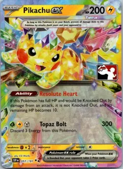 Pikachu ex 057/191 Prize Pack Series Cards Holo - Image 1