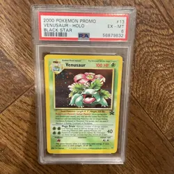 2000 POKEMON PROMO BLACK STAR #13 VENUSAUR-HOLO PSA 6 - Image 1