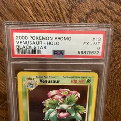 2000 POKEMON PROMO BLACK STAR #13 VENUSAUR-HOLO PSA 6 - Image 2