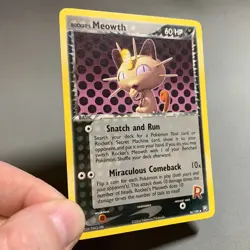Rocket's Meowth 46/109 EX Team Rocket Returns Regular Uncommon Pokemon Card NM - Image 3