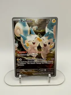 Pokemon TCG Pachirisu Holo Card 208/198 Scarlet & Violet Illustration Rare LP - Image 1