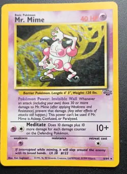 PoKeMoN POKEMON CARD Mr Mime JUNGLE SET RARE HOLO 6/64 - Image 1