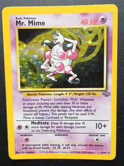 PoKeMoN POKEMON CARD Mr Mime JUNGLE SET RARE HOLO 6/64 - Image 2