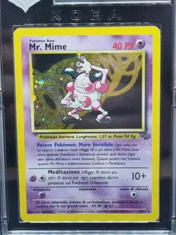 Pokemon Card - Mr. Mime 6/64 Holo Rare Italian Jungle Set -KOBA Graded 5 Card Ex - Image 2