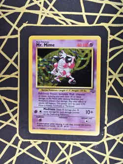 🔥 Mr. Mime 6/64 🔥 Original Holo Rare Jungle Set Pokemon Card WOTC TCG 1999 - Image 1