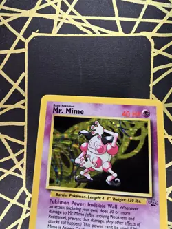 🔥 Mr. Mime 6/64 🔥 Original Holo Rare Jungle Set Pokemon Card WOTC TCG 1999 - Image 4
