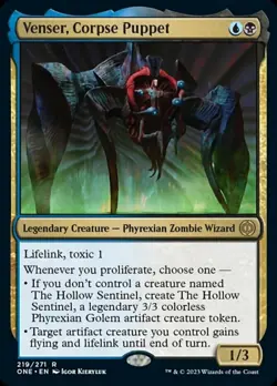 x1 Venser, Corpse Puppet - Foil R MTG Phyrexia: All Will Be One M/NM, English - Image 1