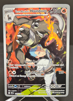 Pokemon TCG Team Rockets Houndoom 191/182 Illustration Rare Destined Rivals NM - Image 1