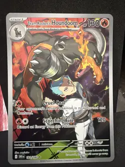 Pokemon TCG Team Rockets Houndoom 191/182 Illustration Rare Destined Rivals NM - Image 1