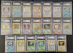 Pokemon Base Set 2 Complete 130/130 Cards All Holos Graded CGC 8-10 + Binder - Image 1
