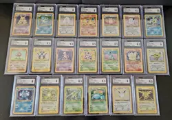 Pokemon Base Set 2 Complete 130/130 Cards All Holos Graded CGC 8-10 + Binder - Image 2