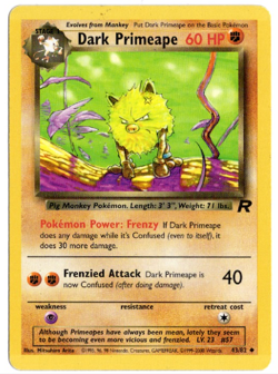 Dark Primeape 43/82 Team Rocket Pokemon Card - Image 1