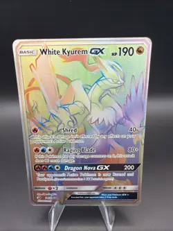 White Kyurem GX 74/70 Dragon Majesty SECRET RARE 2018 Pokemon TCG NM/M - Image 1