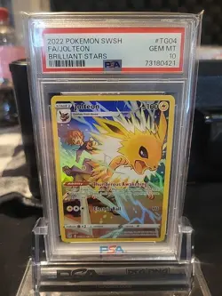 PSA 10 Jolteon Full Art Brilliant Stars 2022 Pokemon TG04/TG30 - Image 1
