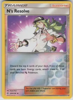 Pokemon TCG N's Resolve Uncommon Reverse Holo SM - Cosmic Eclipse 200/236 - Image 1