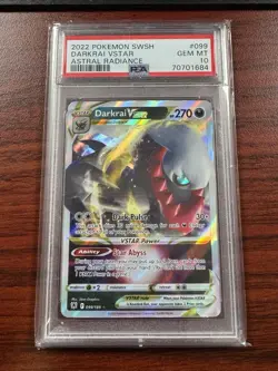 2022 Pokemon Sword & Shield Astral Radiance #099 Darkrai VSTAR PSA 10 Gem Mint - Image 3
