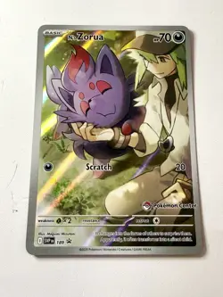 N's Zorua Pokemon Center Stamped SVP 189 Black Star Promo PC Stamp NM+ Near Mint - Image 1