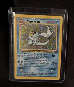 Pokemon 1999 Vaporeon Jungle Holo Rare 12/64 - Image 1