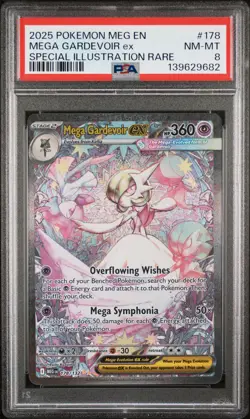 2025 POKEMON MEG EN-MEGA EVOLUTION #178 MEGA GARDEVOIR EX PSA 8 - Image 1