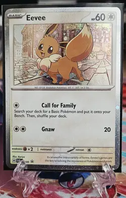 Eevee - SVP 200 (Cosmos Holo Promo) Pokemon TCG Destined Rivals NM - Image 2