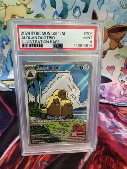 2024 Pokemon Alolan Dugtrio Illustration Rare #208 - PSA 9 Mint - Image 1