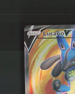 Lucario V SWSH213 Sword & Shield Full Art Black Star Promo Holo Pokemon Card NM - Image 3