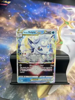 Alolan Vulpix VSTAR 034/195 Ultra Rare Silver Tempest Pokemon TCG Near Mint - Image 1