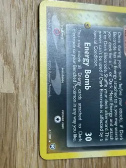Dark Electrode Holo Rare 4/109 Team Rocket Returns Pokemon Card 2004 - Image 4