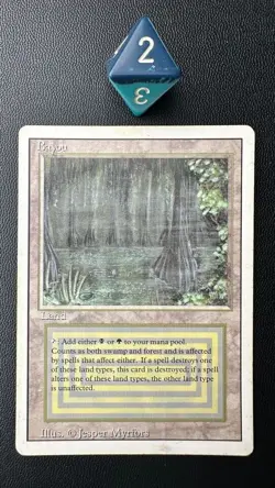 MTG Bayou Revised English Moderately Played - Image 1