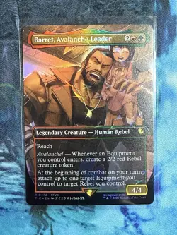 Barret, Avalanche Leader (Borderless) (Chocobo Track Foil) Commander: Final... - Image 3