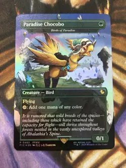 Foil Paradise Chocobo Birds of Paradise (Borderless) #483 MTG Final Fantasy - NM - Image 1
