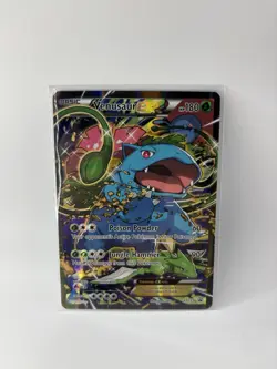 Pokemon TCG Venusaur EX Black Star Promo Full Art Holo Card XY123 LP - Image 1