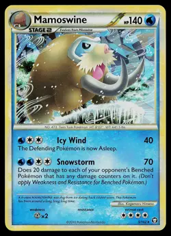 Pokemon Card - Mamoswine Triumphant Cracked Ice 5/102 Holo Rare - Image 1
