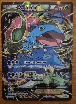 Pokemon TCG Venusaur EX Black Star Promo Full Art Holo Card XY123 - Image 1