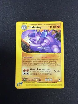 Nidoking 24/147 Rare Aquapolis Non Holo Pokemon Card - Image 1