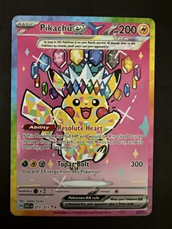 Pokemon Pikachu EX SIR 277/217 Ascended Heroes FULL ART 1 - Image 3